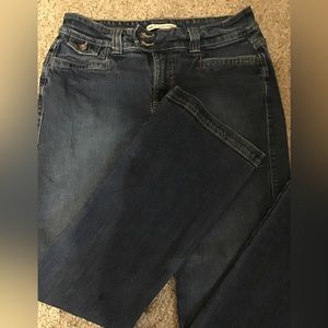 Women’s size 10 stretch denim, Lee, natural boot, cut jeans